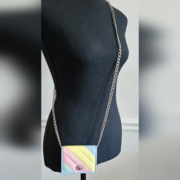 Gucci Multicolor Pastel GG Marmont Compact Wallet - Picture 2 of 13